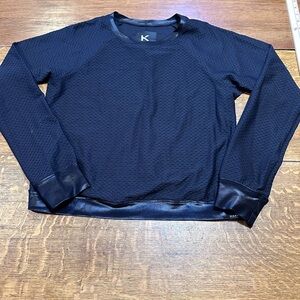 Women's Koral Sofia Pullover Netz Black Mesh‎ Long Sleeve Top Size medium